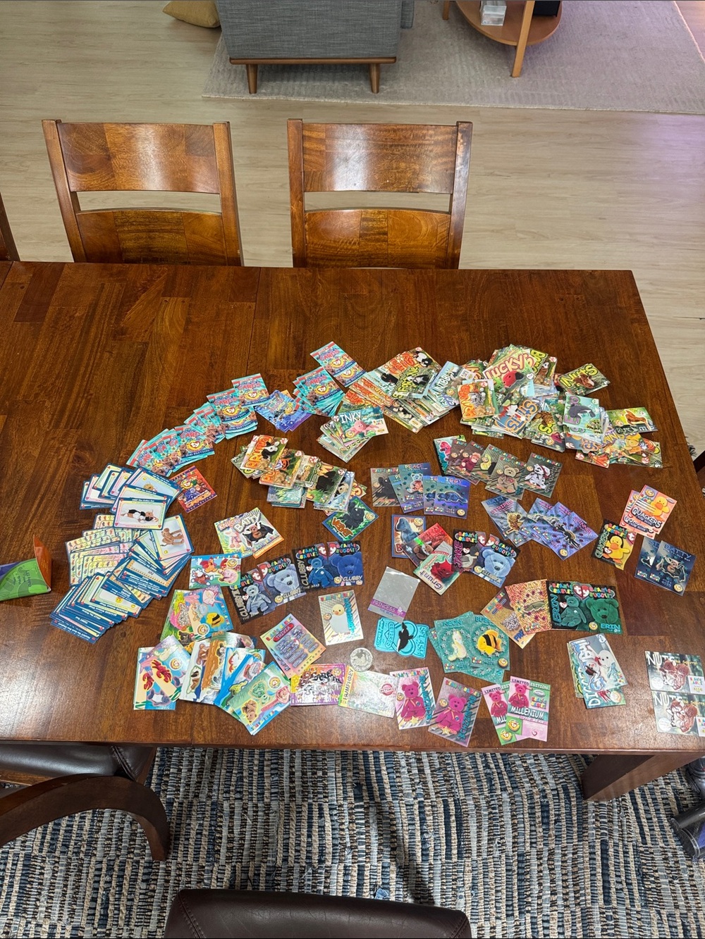 Lot of far over 200 Beanie Baby Trade cards late 90s/ early 2000s. Y2K Beanies